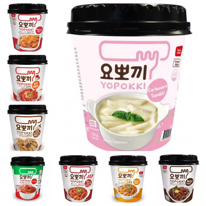 Young Poong Yopokki Topokki cup rice cake Pastel de Arroz Coreano sabor a pollo 130g - 1