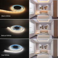 Tira De Luz LED COB 320LEDs 5M 12V DC5V 24V F Flexible Alta Densidad Dimmable RA90 Blanco Calido Natural Frío Para Sala De Estar - details 9