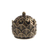 Brass Pocket Lotus Jiuding Incense Burner Hollow Mini Incense Holder Garden Statue Sculpture from Mainland China - details 15