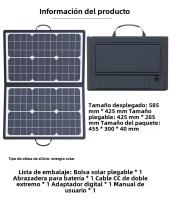 Kit De Panel Solar Plegable 1000W Batería De Energía Solar Portátil Cargador Para Coche Barco Caravana Camping 18V - details 7