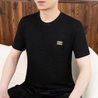Camiseta De Hombre Verano Transpirable Cuello Redondo Manga Corta Slim Fit Base Media Camiseta De Algodón Para Viajes - details 7