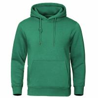 Sudadera De Fleece Para Hombre Otoño Invierno Color Sólido Casual Deportiva Estilo Callejero Abrigo Cálido Con Capucha Moda Escolar MOV - details 5