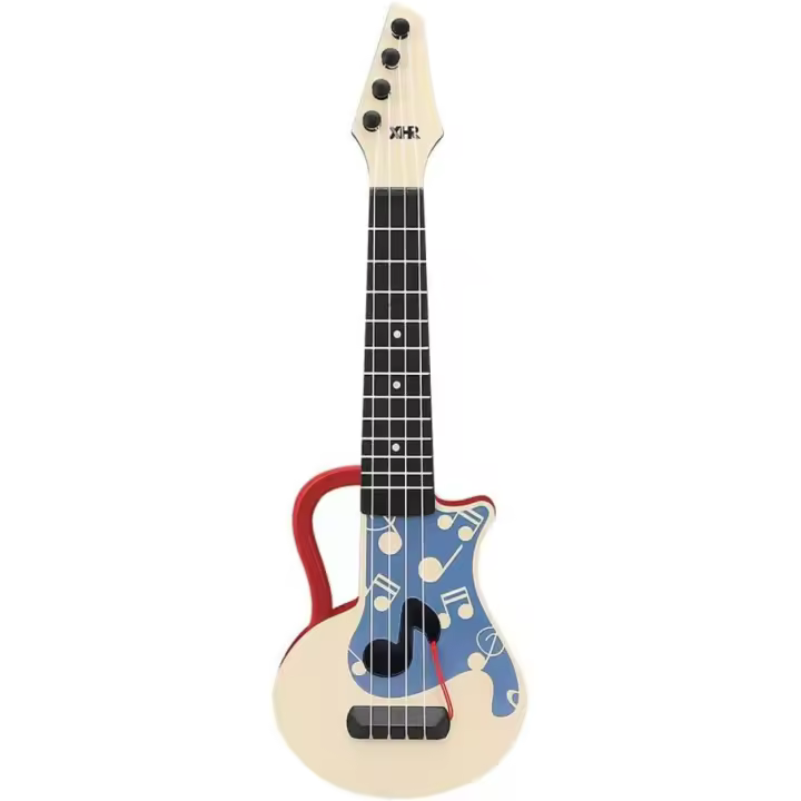 guitarra para niños ukelele educativo para niños guitarra de juguete ukulele de plástico ukelele para principiantes ukelele para niños de educación temprana niño ukelele nylon rojo - 1