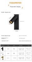 Lámpara De Pared LED Rotativa 3W 85-265V Con Interruptor USB Negra Y Blanca Bronce Para Dormitorio Lámpara Creativa De Banda - details 10