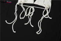 Conjunto De 2 Piezas Para Mujer Weired Puss Elegante Con Flores Y Borlas Camisola Halter + Falda Larga Ajustada Y Stretch Para Vacaciones - details 7