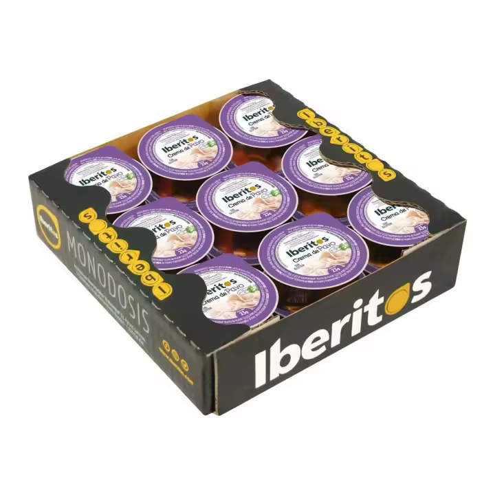 IBERITOS Crema de Pavo en monodosis de 23grs - Pack 18 uds - 1