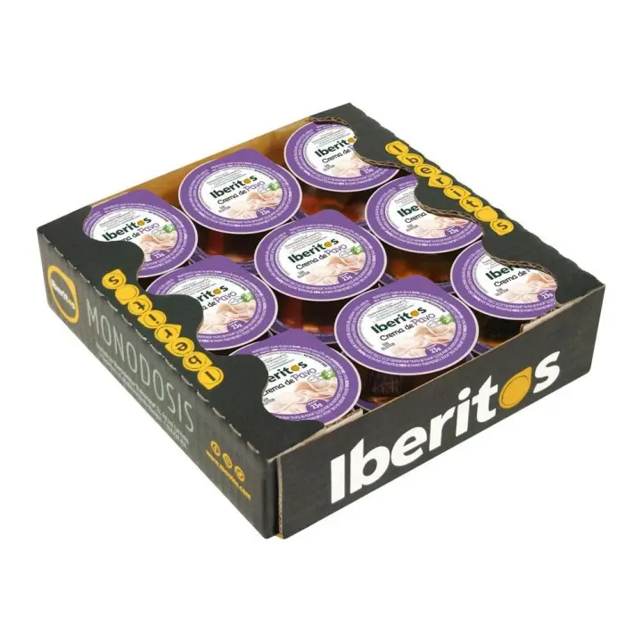 IBERITOS Crema de Pavo en monodosis de 23grs - Pack 18 uds - 1