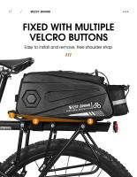 Bolsa De Bicicleta WEST BIKING De Piel Dura Multifuncional Impermeable Porta-Mochila Trasera Para Bicicleta Accesorios De Ciclismo - details 14