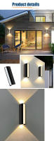 Luz De Pared Larga Exterior Impermeable Moderna Con LED Iluminación De Bandeja IP66 Jardín AC 85-256v Decoración Exterior - details 4