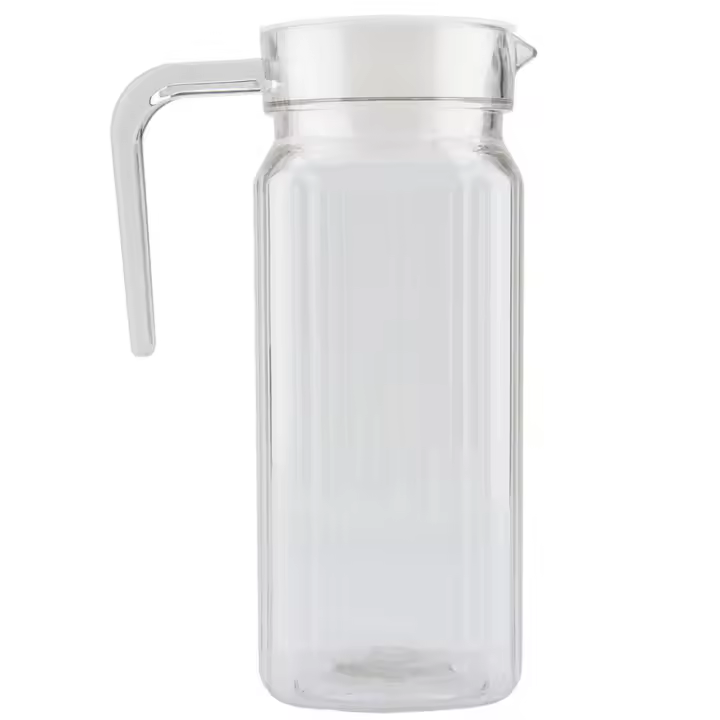 Botella De Acrylic Transparente Para Jugo Y Agua Fría Con Tapa Para Bar Y Hogar Juguete De Agua Fría Botella De Jugo - 1