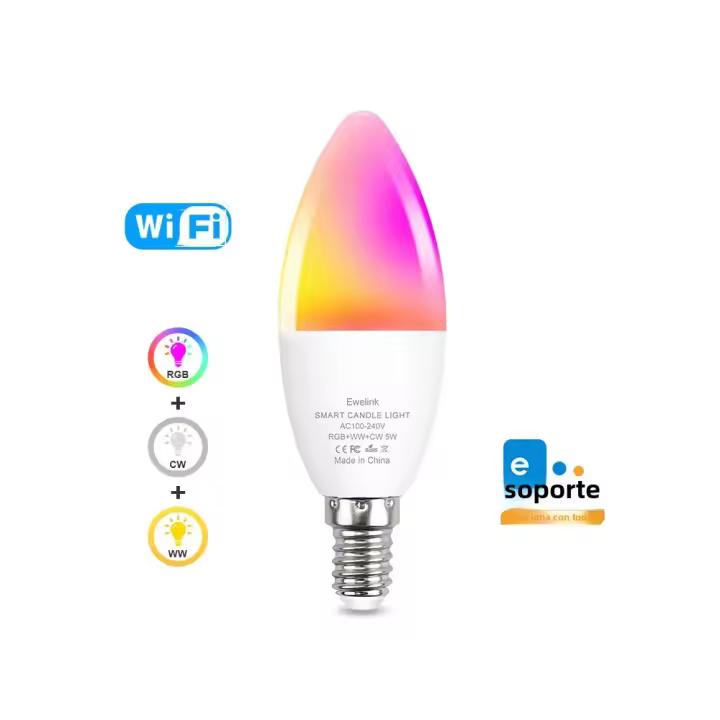 Bombilla LED Inteligente Ewelink E14 Wifi Zigbee RGBCW Vela Control Remoto Alexa Google Home Yandex Alice Smartthings Para Dormitorio - 1