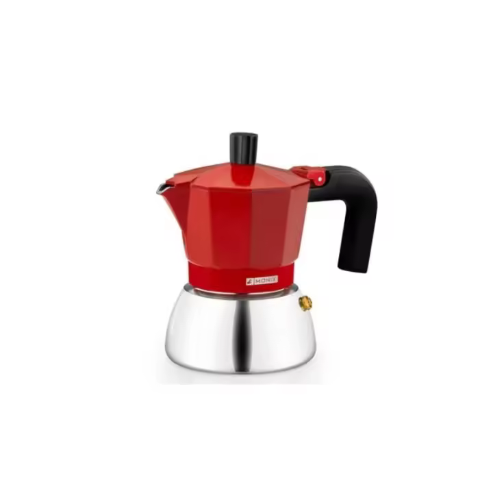 MONIX - Cafetera Italiana  Induction Inox M863106/ 6 Tazas/ Roja - 1