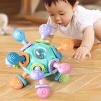 Juguetes Para Bebés 0-12 Meses Bola De Silicón Con Rattler Rotativo Juguetes Sensoriales Para El Desarrollo Del Bebé Tamaño 14x14x14 - details 3