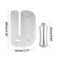 Herramienta De Corte De Cuero DIY Tablero De Tiraje Práctico Regla Manual De Acero Inoxidable Accesorios Auxiliares Para Manualidades - details 6