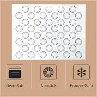 1PC Sillín De Hornear De Silicona Para Horno Reutilizable Antideslizante Fácil De Limpiar 40cm/15.75 X 30cm/11.75 Pulgadas Blanco Para Macarons Y Galletas - details 2