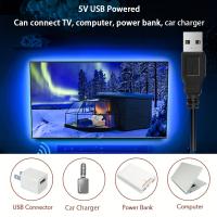 Tiras LED Azules 5V USB Para Iluminación De Pantalla De TV Inteligente Decoración De Habitación De Juego Y Coche Luz De Decoración Para Dormitorio - details 1