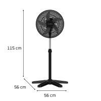 VENTILADOR DE PIE ROWENTA NEGRO VU3110 - 40CM 40W 5 ASPAS, OSCILACIÓN AUTOMÁTICA - VENTILADOR SILENCIOSO - details 0