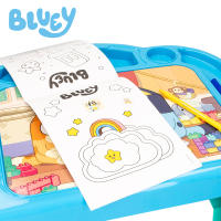 Bluey - Mesa infantil Bluey con pizarra para escribir y borrar, dibujos, Incluye rotuladores para colorear, Mesa de dibujo, Pupitres infantiles, Regalo para niños 3 años - details 3
