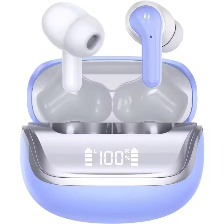 Auriculares with Pantalla Bluetooth 5,3 ENC reducción de ruido badería Super Largo duración - 1