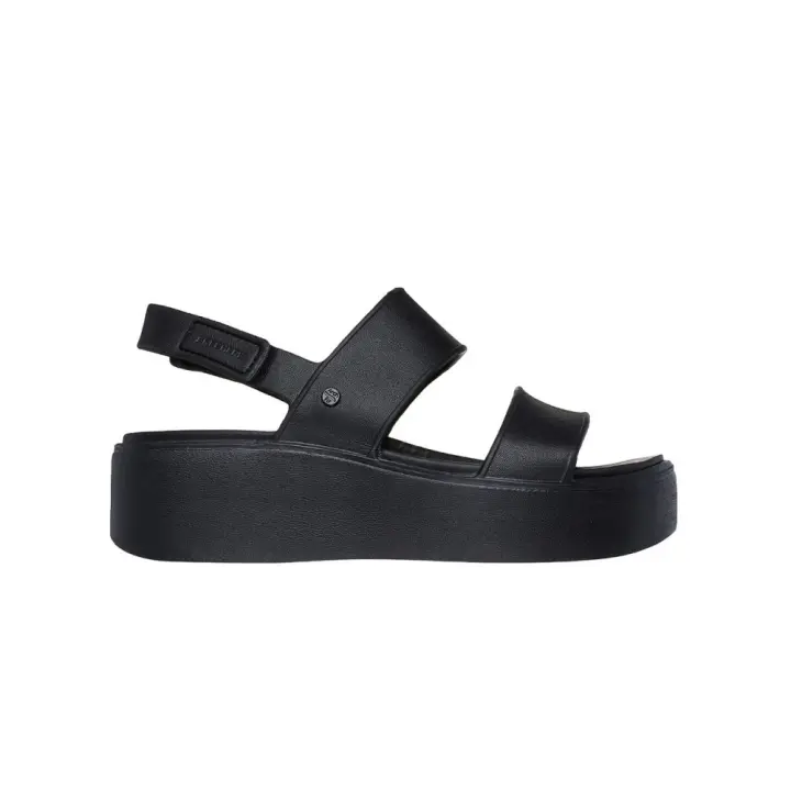 Sandalias Planas Skechers 111257 Mujer Negro-negro - 1