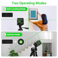 Nivel De Láser HILDA 2 Líneas Auto-Nivelado Horizontal Y Vertical Rayo De Láser Verde Potente Para Construcción Y Jardinería - details 1