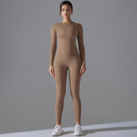 Conjunto De Yoga Deportivo Transpirable Y Estirable Con Control De La Panza Y Modelador Leggings De Glúteos Slimming Top Activo Para Gimnasio - details 12