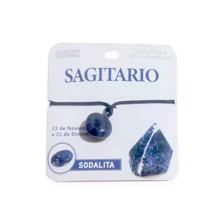 Mind Souls Zodíaco SAGITARIO - Colgante, Pulsera o Llavero piedra Sodalita - 1