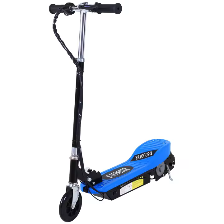 HOMCOM Patinete Eléctrico Plegable para Niños y Adolescentes de +7 Años Velocidad de 10 km/h Scooter Eléctrico con Manillar Ajustable en Altura y Frenos Carga Máx. 50 kg 78x37x91-99 cm - 1