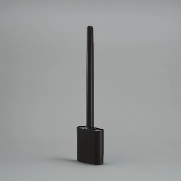 Juego De Cepillo De Inodoro Mini De Silicona Ecológico Montado En La Pared Y Stando Doble Propósito Fácil De Limpia Esquinas Del Inodoro - 1