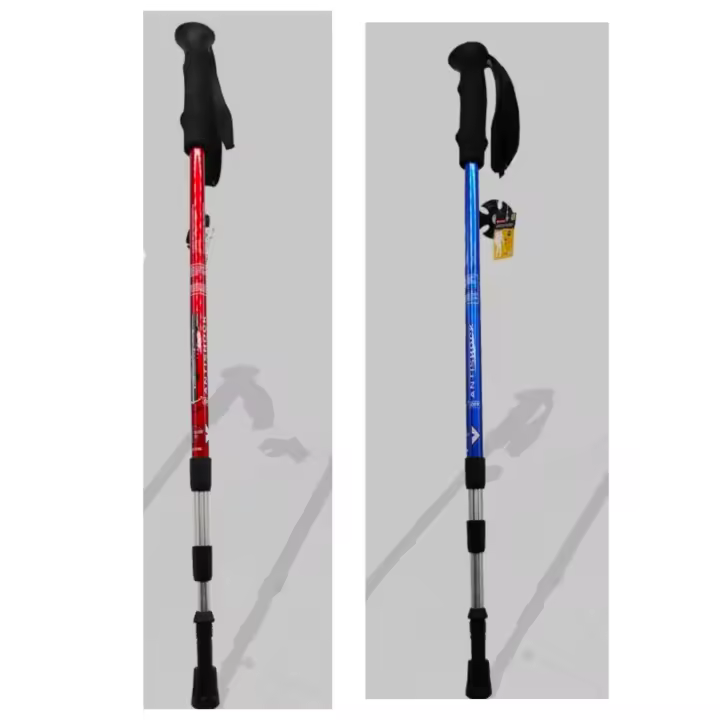 SET 2 Bastones de Trekking ultraligeros ajustables, bastón de aleación de aluminio para caminar, Trail Running, senderismo, Alpenstock plegable para turismo - 1