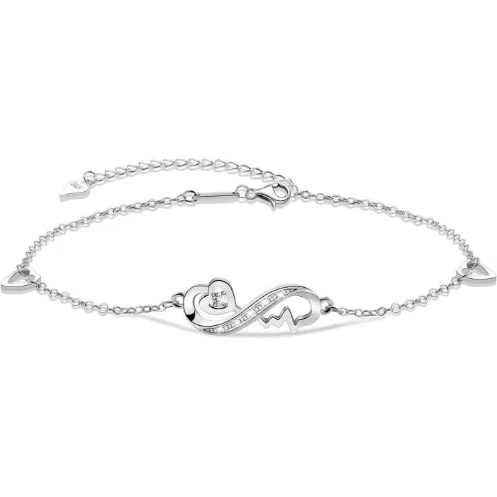 CheersLife Tobillera doble, de plata, con el árbol de la vida, estilo bohemio, pulsera para el tobillo, cadena con cuentas, para pie, joyería, para mujeres y niñas - 1