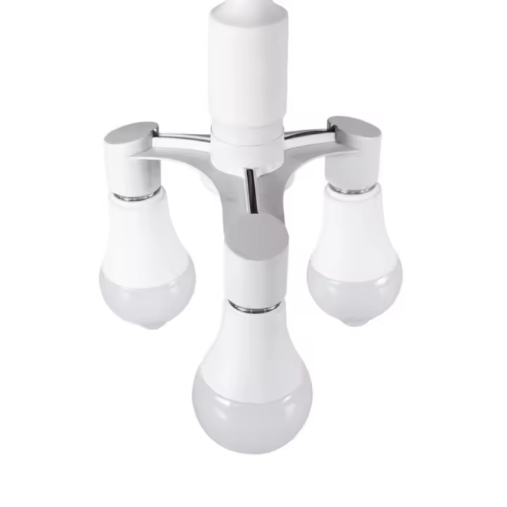 Adaptador Divisor De Bombilla LED VzzUoo 3 En 1 E27 Para Fotografía Y Estudio Material PC+ABS Soporte Para Bombilla - 1