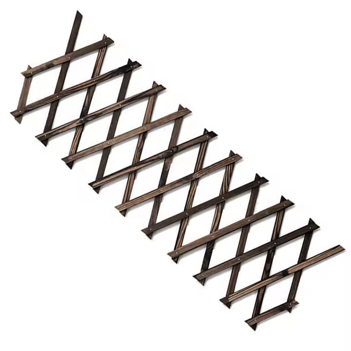 Valla De Madera Retráctil Para Jardín Pino Decorativo Trellis De Enredadera Para Plantas Soporte De Flores Y Macetas - 1