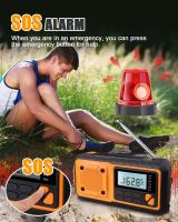 Radio Portátil Con Cargador De Solar Y Manivela 5000mAh Emergencia AM/FM SW Multi BAND Con Linterna LED Y Power Bank - details 0