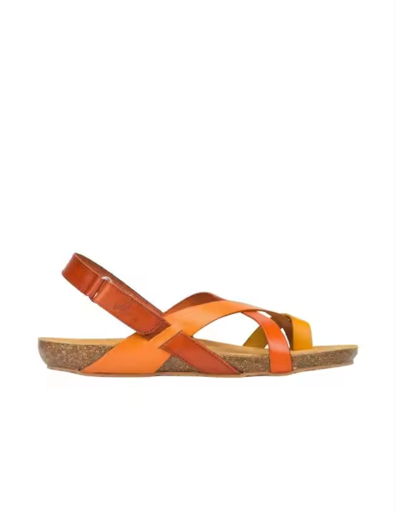 Sandalias Yokono de Piel con Tira Cruzada y Trasera - 1