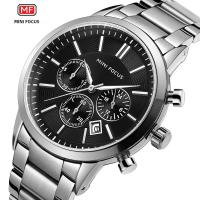 Reloj De Hombre MINI FOCUS Clásico Negocios Casuales Impermeable Cuarzo Acero Inoxidable Pantalla Redonda Antigolpes Correa De Acero - details 3