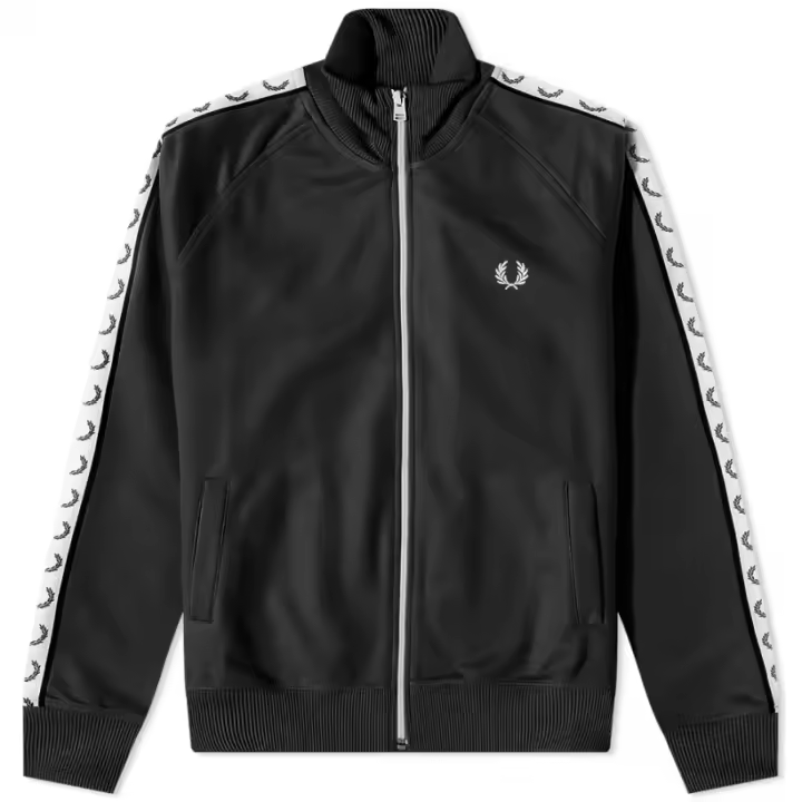 Fred Perry Taped Track Jacket 4620 Black - 1