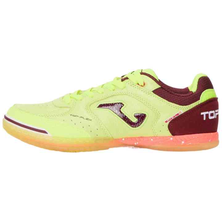 Calzado Joma modelo Top Flex 2509 Amarillo Flúor Morado Indoor en color Amarillo