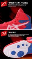 Zapatos De Lucha Masculinos Zapatillas De Boxeo Sanda De Lucha Alta Botas De Lucha Pesas Respirables Tamaño 36-45 Material Nylon Suela De Goma - details 7
