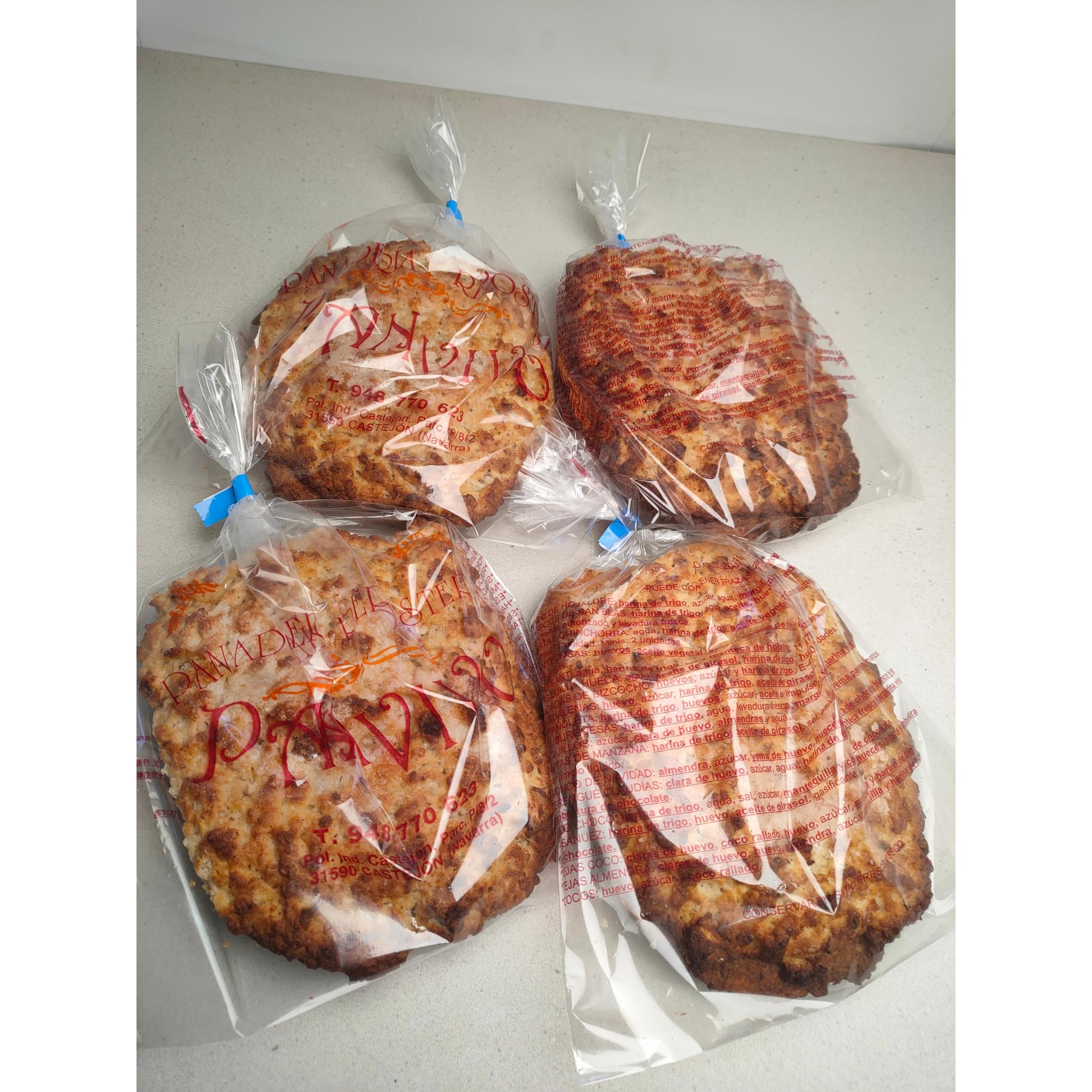 Panvivo. Torta de chicharrones - txintxorra. PACK 4 bolsas de 2 unidades. Artesanas. NATURAL, SIN grasas TRANS.