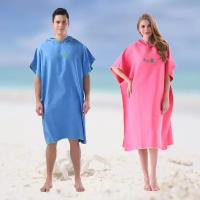 Toalla De Baño Con Capucha Microfibra Para Hombre Y Mujer Secado Rápido Ropa De Baño Poncho De Playa Para Natación Sauna Viajes - details 8