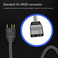 Cable De Extensión ARGB 5V 3PIN a SATA Para Controlador RGB Sync De Ventilador De PC Color Negro Material ABS Tamaño 46x22x9.5mm - details 8