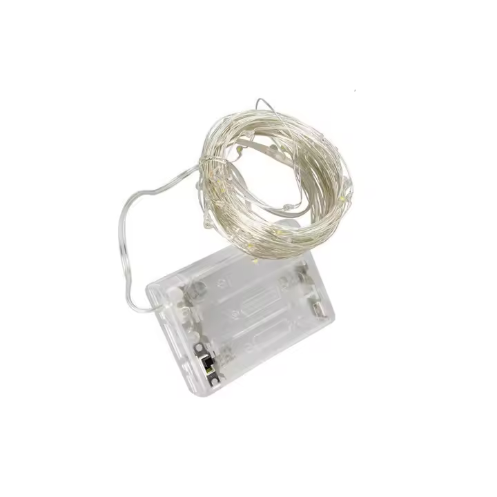 Aigostar Guirnalda con pilas 3AA RGBY, 3m (PVC y cobre) - 1