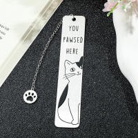 Marcapáginas De Acero Inoxidable Con Diseño Creativo De Gato Y Texto Colorido Regalo Perfecto Para Amantes Del Lectura - details 1