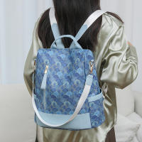 Mochila Elegante Para Mujer De PU Cuero Ligero Y Antirrobo Con Estampado Floral Estilo Casual Para La Escuela Y La Juventud - details 9