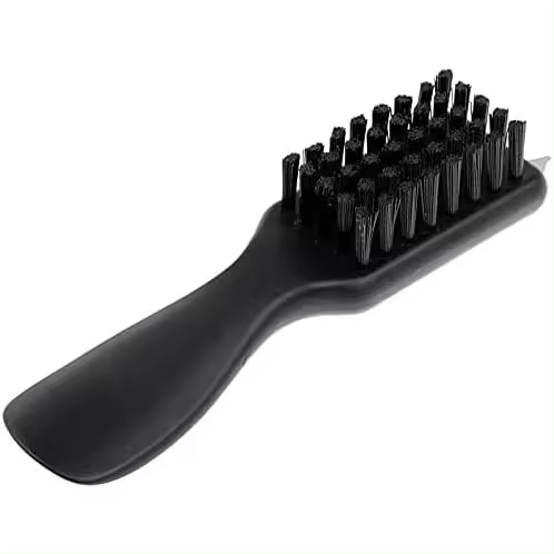 cepillos duraderos para zapatos de golf, quitabarros y suciedad, cerdas de limpieza de nailon con mango de calzador y llave de púas - 1