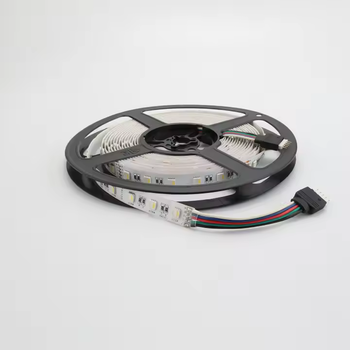 ALPINALUZ Tira LED 24V DC RGBW, 60W (12W/m), 12mm ancho, SMD5050, 60 chips/m, IP20, rollo de 5 metros, corte cada 10cm - 1