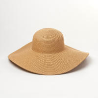 Sombrero De Sol Para Mujer Y Hombre Color Sólido De Moda Con Rhinestone 14cm Grande Paja Resistente Al Sol Plegable Para Playa Y Viajes - details 30