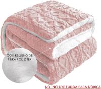 ARISE SHOP- Edredon Borreguillo Invierno  para Cama 90/105/-135/150, Reversible Franle Sherpa, Relleno Microfibra, Nórdico Cálido Suave,  con  Fundas de Almohada 50X70 cm. - details 1