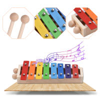 Xilofón De 8 Teclas Tamaño Compacto Glockenspiel Con Placa De Aluminio Colorida Y Mallets De Madera Instrumento De Percusión Musical Regalo - details 1
